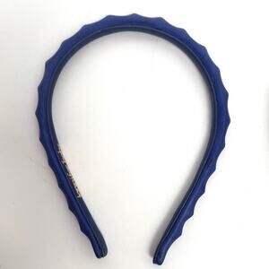 Jennifer Behr 2010 Cobalt Blue Leather Structured Headband Vintage